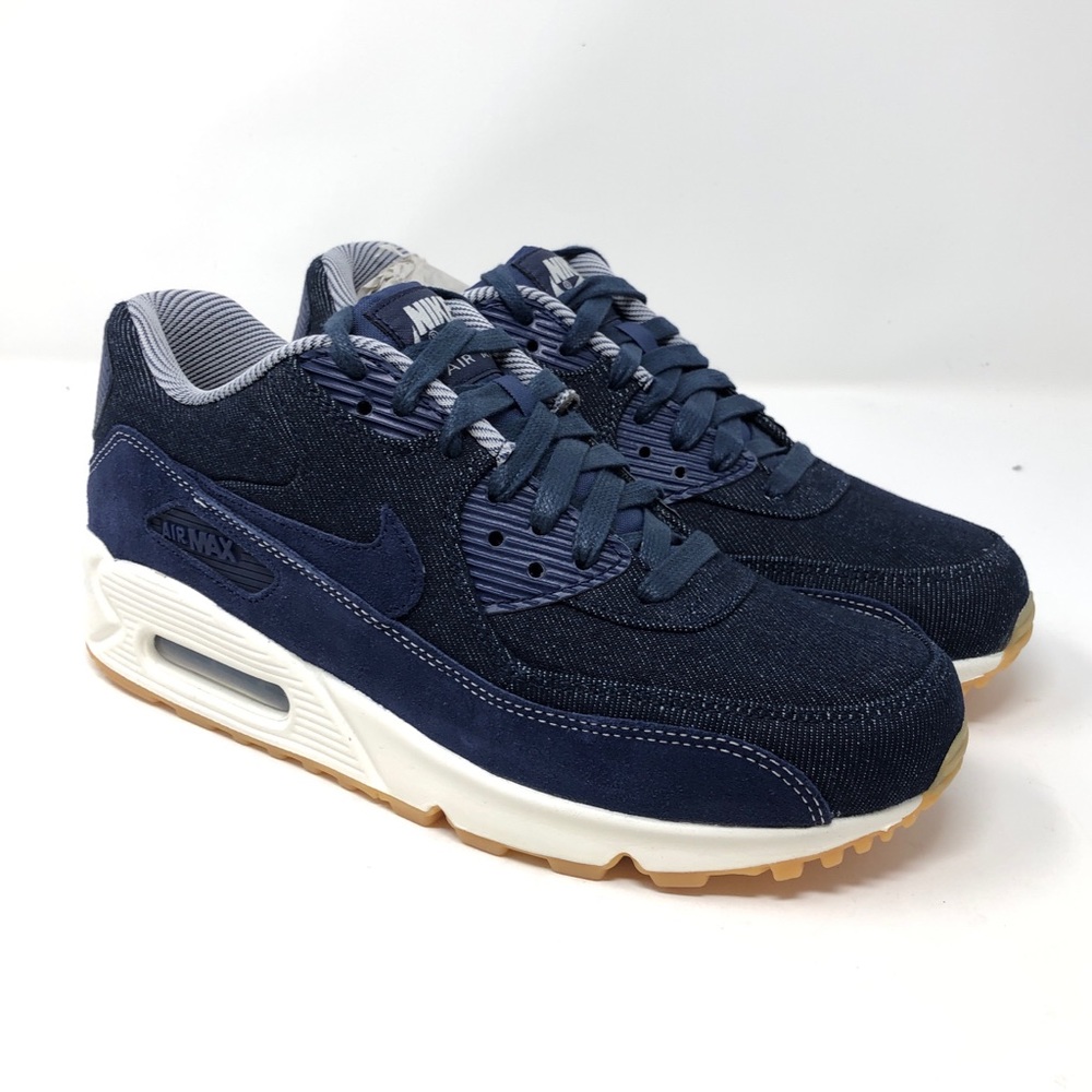 NIKE Air Max 90 SE Women's Shoes Denim Blue White